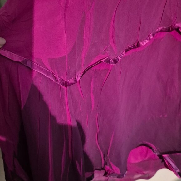 KOMAROV Magenta Ombre Dress Tiered Chiffon Sz. MED NWT - Picture 4 of 8